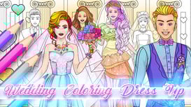 Wedding Coloring Dress Up Game