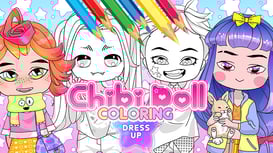 Chibi Doll Dress Up & Coloring