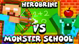 Herobrine vs Monster School